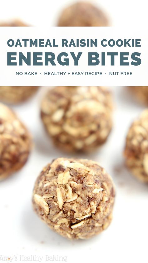 Protein Bites No Bake, Energy Oatmeal Balls, Protein Balls With Protein Powder, Easy Protein Balls, Protein Energy Bites, No Bake Energy Balls, Oatmeal Energy Bites, Energy Balls Recipe, No Bake Healthy