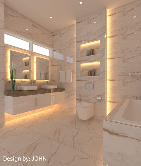 Elegant Bathroom Design, Modern Luxury Bathroom, Modern Bathroom Remodel, Bathroom Decor Luxury, Homes Modern, Washroom Design, Bathroom Redesign, Bathroom Design Inspiration, Bathroom Design Decor