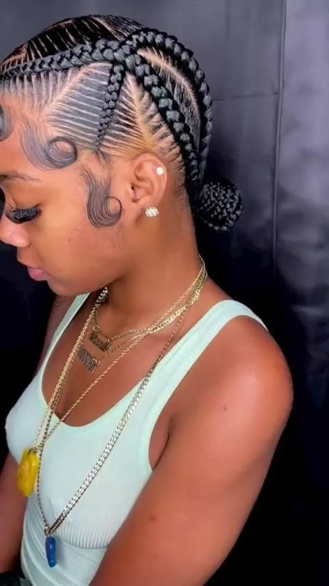 Cornrow Hairstyle, Cornrows Braids For Black Women, Quick Braids, Long Hairstyle Ideas, Short Box Braids Hairstyles, Braided Hairstyles For Black Women Cornrows, Braids Hairstyles For Black Women, Sleek Ponytail Hairstyles, Cornrow Braids