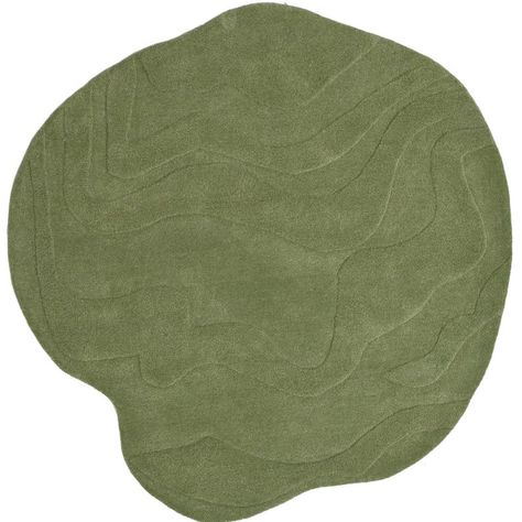 The Rugs Story Terrain Round Rust Handmade Area Rug Wool Irregular Shape Modern Carpet for Living Room, Bedroom 5x5 Ft. - Etsy Round Green Rug, Green Round Rug, Circular Rug, Earthy Elegance, Sala Grande, Rug Green, Kids Room Rug, Modern Carpet, Round Rug