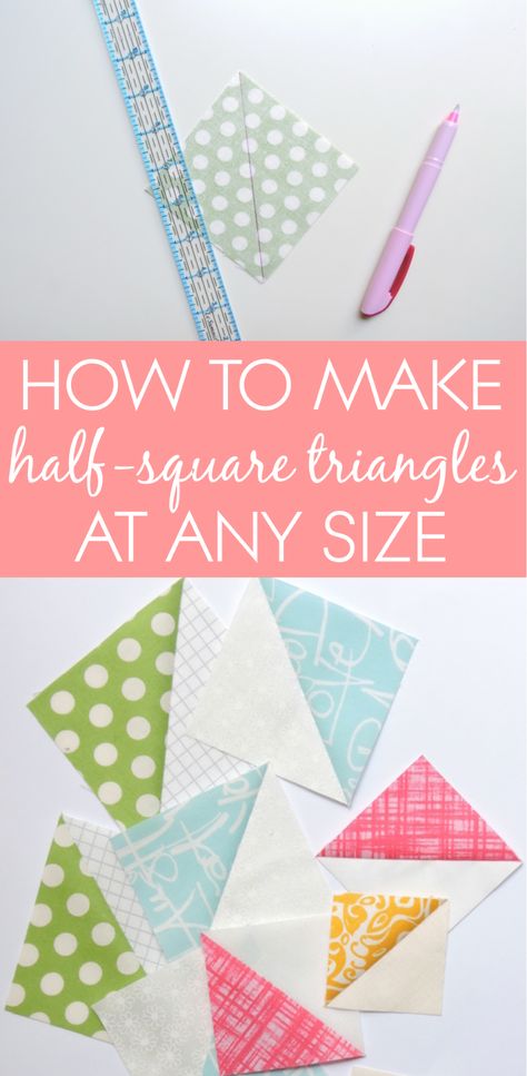 HST Tutorial and Maths Formula - Blossom Heart Quilts Half Square Triangles Tutorial, Quilt Math, Half Square Triangle Quilts Pattern, Quilting Math, Hst Quilts, Triangle Quilt Pattern, Quilt Techniques, Heart Quilts, Triangle Quilts