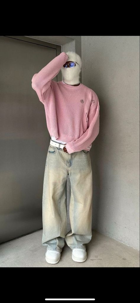 Box T Shirt Outfit, Pastel Color Men Outfit, High School Outfits Male, Outfit Inspo Fall Men, Streetwear Fashion Men Y2k, Core Fashion Aesthetic Types, Outfit Inspo Men Streetwear, Streetwear Mode Men, Knit Wear Outfit