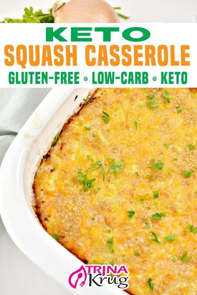 Keto Squash Casserole, Keto Squash, Squash Casserole Recipes, Pork Rind, Keto Casseroles, Keto Sides, Holiday Side Dish, Low Carb Easy, Low Carb Casseroles