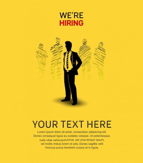 Hiring Design Poster, We Are Hiring Poster, Background Poster Design, Hiring Marketing, Hiring Ad, Hiring Flyer, Hiring Poster, Poster Yellow, Poster Business