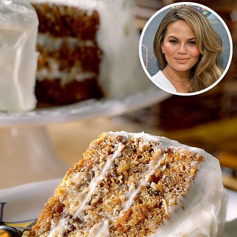 Chrissy Teigen Carrot Cake, Best Carrot Cake Southern Living, Southern Living Carrot Cake Recipe, Carrot Cake Recipe Southern Living, Southern Living Carrot Cake, Chrissy Teigen Recipes, Buttermilk Glaze, A Slice Of Cake, Carrot Cakes