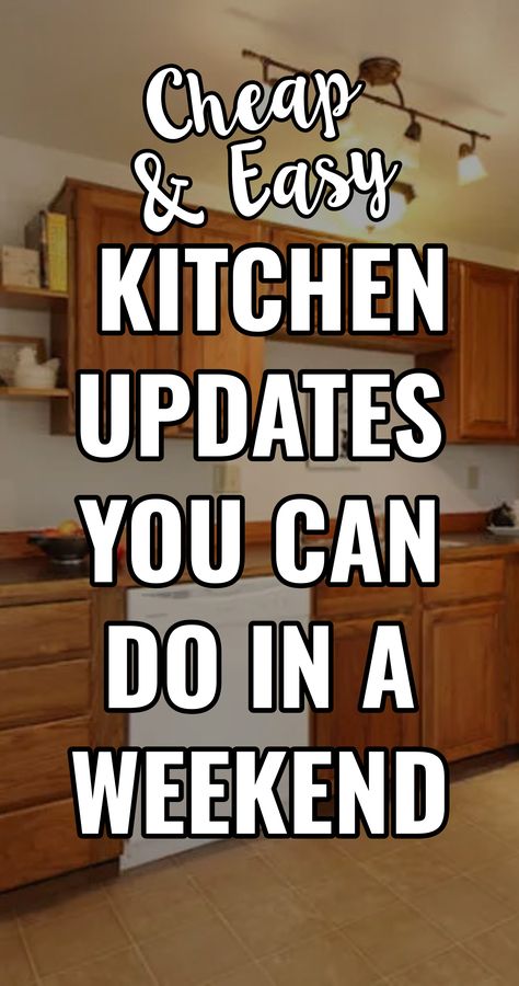 Diy Kitchen Updates, Small Kitchen Diy, Easy Kitchen Updates, Cheap Kitchen Makeover, Redo Kitchen Cabinets, Small Kitchen Renovations, Budget Kitchen Makeover, Diy Kitchen Projects, Galley Kitchen Remodel