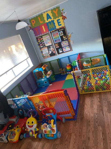 Daycare Room Design, Daycare Setup, Daycare Rooms, Baby Play Areas, Daycare Decor, Daycare Design, Baby Playroom, Kids Playroom Decor, Toddler Playroom