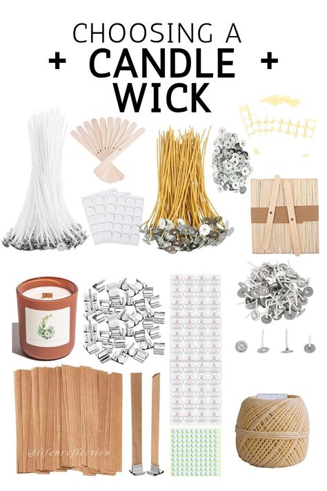 Are you ready to make candles but are stuck on choosing a candle wick? Find my favorite wicks for candle making here!   (earns commission) Diy Non Toxic Candles, Soy Candle Making Business, Homemade Candle Recipes, Candle Making Studio, Candle Scents Recipes, Candle Making For Beginners, Candle Making Recipes, Candles Homemade, Diy Candles Homemade