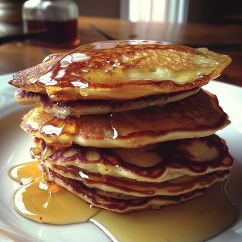 Fluffy Buttermilk Pancakes with Maple Syrup Drizzle Ingredients: For the Pancakes: 2 cups all-purpose flour 2 tbsp granulated sugar 2 tsp baking powder 1 tsp baking soda 1/2 tsp salt 2 cups buttermilk 2 large eggs 1/4 cup unsalted butter, melted and cooled 1 tsp vanilla extract For Serving: Maple syrup Fresh berries (optional) Whipped cream (optional) Instructions: Prepare the Batter: In a large mixing bowl, whisk together the flour, sugar, baking powder, baking soda, and salt. In a separate... Maple Syrup Pancakes, Extra Fluffy Pancakes, Pancakes Syrup, Cooking Pancakes, Fluffy Buttermilk Pancakes, Pancake Warmer, How To Cook Pancakes, Buttermilk Pancakes Fluffy, Pancake Syrup