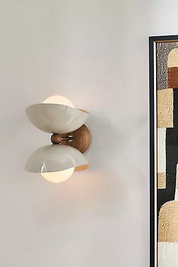 Unique Lamp Shades & Lighting | Anthropologie Wall Lamps Kitchen Light Fixtures, Anthropologie Lighting, Bathroom Wall Sconces Double Vanity, Unique Sconces, Vanity Light Ideas, Bauhaus Bathroom, Etsy Lighting, Principle Bedroom, Croatia House