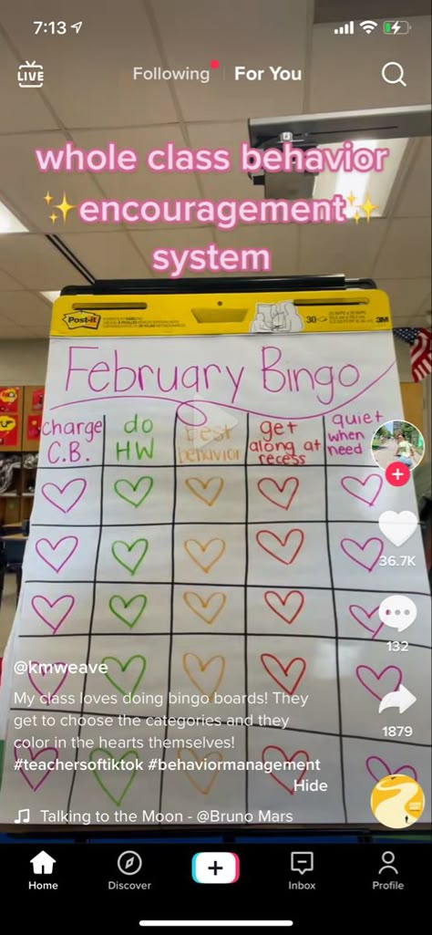 Behavior Bingo, Future Educator, Classroom Incentives, Classroom Arrangement, Classroom Goals, Teaching Classroom Management, Class Meetings, Dream Classroom, Responsive Classroom