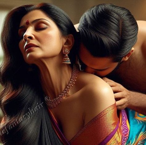 Indian Woman Hair, Animated Couple, Epic Hair, Viral Photo, Photo Face, Desi Jokes, Baking Book, Creation Photo, Couple Kissing