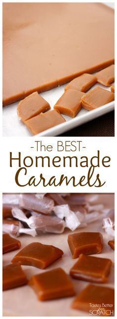 We make these homemade caramels every year for friends and family during the holidays--they're the BEST caramels!! Soft Caramel Recipe, Christmas Caramels, Caramels Recipe, Homemade Caramels, Caramel Recipe, Soft Caramel, Homemade Candy, Christmas Recipe, Daily Recipes