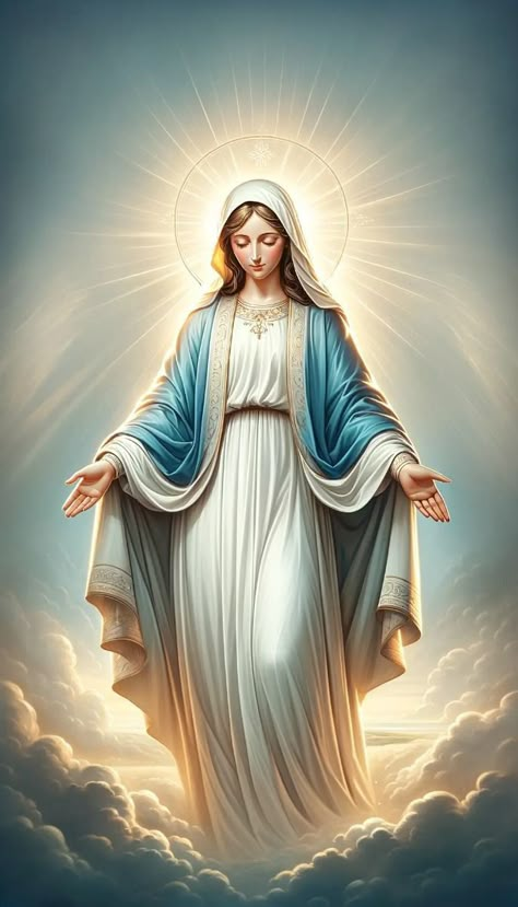 Virgin Mary Picture, Mary Jesus Mother, Mother Mary Pictures, Mary Images, Virgin Mary Art, Jesus Mother, Mother Mary Images, Jesus Christ Painting, Mary Pictures