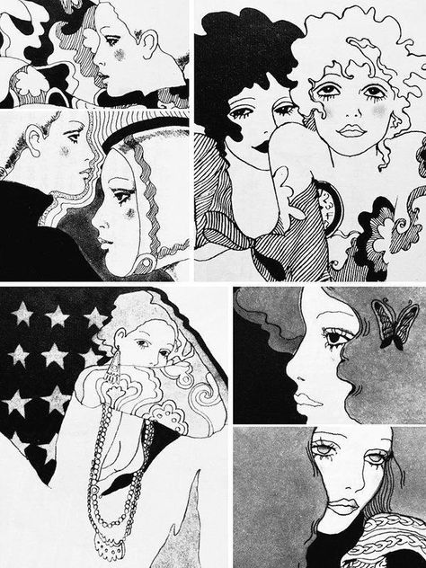 Akemi Watabe, Arte Inspo, 1960s Fashion, Inspo Board, Drawing Inspo, Funky Art, Fashion Illustrations, Art Photo, Pretty Art