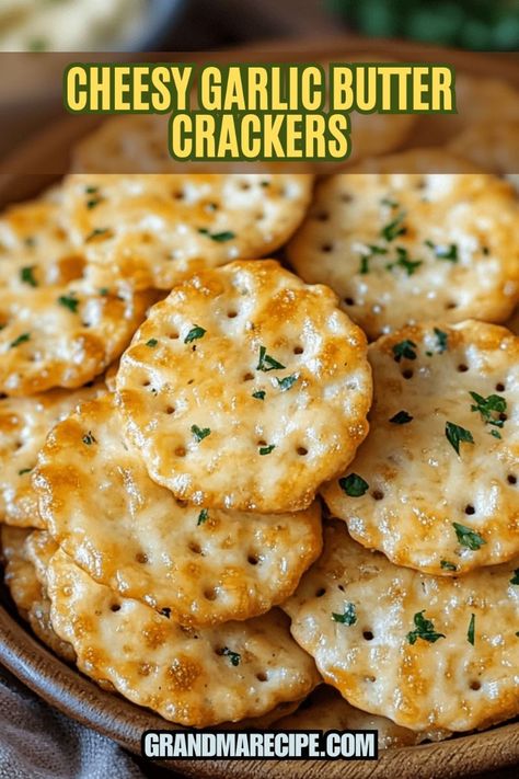 Cheesy Garlic Butter Crackers, Garlic Crackers Recipe, Garlic Parmesan Ritz Crackers, Savory Spritz Crackers, Garlic Ritz Cracker Recipes, Garlic Ritz Crackers, Zesty Crackers, Spreads For Crackers, Flavored Crackers Recipes