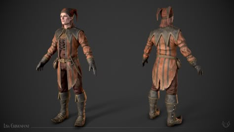 ArtStation - Cicero (TES V : Skyrim) Skyrim Cicero, Skyrim Comic, Cicero Skyrim, Fair Costume, Team Fortess 2, Elder Scrolls Skyrim, Comic Ideas, Substance Painter, The Elder Scrolls