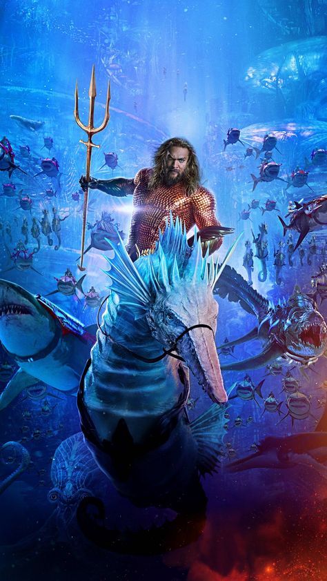 For Iphone Wallpapers, New Aquaman, Aquaman Film, Aquaman And The Lost Kingdom, Aquaman Comic, 2023 Wallpapers, Chinese Poster, Jason Momoa Aquaman, Chinese Posters