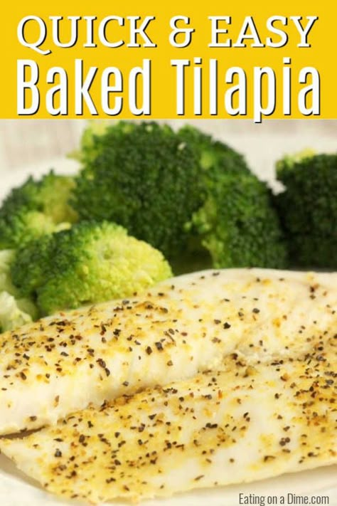 Baked Lemon Pepper Tilapia, Talapia Ideas Baked, Cooking Tilapia In Oven, Swai Recipes, Easy Baked Tilapia, Lemon Pepper Tilapia, How To Cook Tilapia, Healthy Tilapia, Tilapia Recipes Healthy