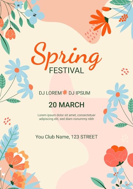 Flower Festival Poster, Spring Flyer, Advertisement Ideas, Color Branding, Spring Festival Poster, Images Of Flowers, Spring Flats, Flower Festival, Ads Design