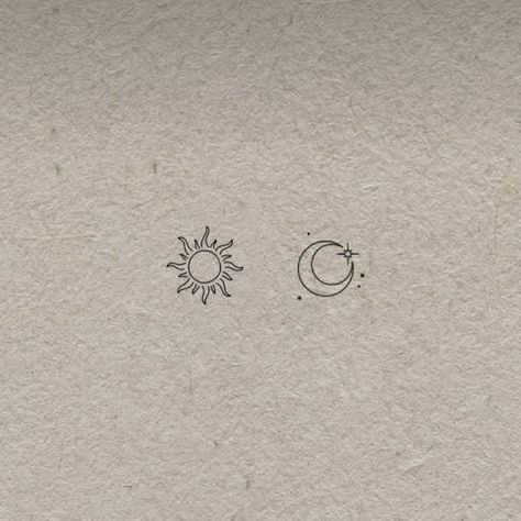 Lil Sun Tattoo, Small Moon And Sun Tattoo Designs, Tattoo Ideas Female Spots, Dainty Tattoo Inspiration, Sun Snd Moon Matching Tattoos, Dime Sized Tattoos, Roomate Tattoo Idea, Jakob Ingebrigtsen Tattoo, Sun And Moon Stamp Tattoo