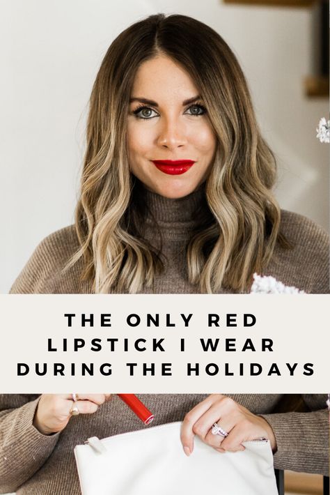 The Only Red Lipstick I Wear During The Holidays • The Teacher Diva #redlip #holidaymakeup #redlipstick Holiday Glam Makeup Red Lips, Neutral Red Lipstick, Natural Red Lipstick, Red Lipstick Makeup Tutorial, Holiday Lipstick, Holiday Glam Makeup, Red Lipstick Quotes, Bright Glowing Skin, High Coverage Concealer