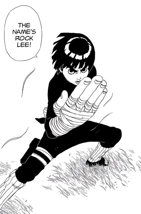 Rock Lee Manga Panel, Rock Lee Tattoo, Rock Lee Manga, Tato Naruto, Rock Lee Naruto, Lee Naruto, Naruto Painting, Naruto Sketch Drawing, Japanese Animated Movies