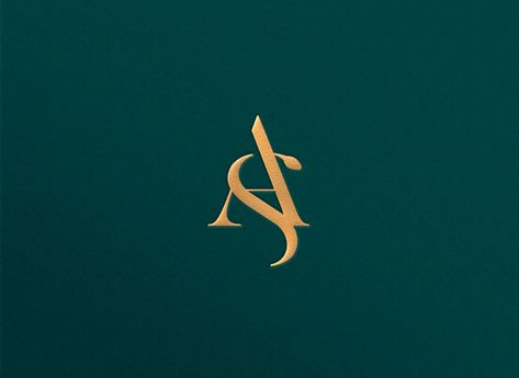 Initial Logos, As Monogram, Renault Logo, Card Logo Design, Typographie Logo, Gold Logo Design, Business Card Logo Design, Star Logo Design, الفن الرقمي