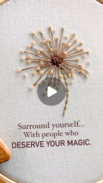 Simple Embroidery Ideas, Surround Yourself With People Who, Embroidery With Beads, Surround Yourself With People, Heart Talk, Diy Clothes And Shoes, Dandelion Flower, Applique Quilting, Book Marks