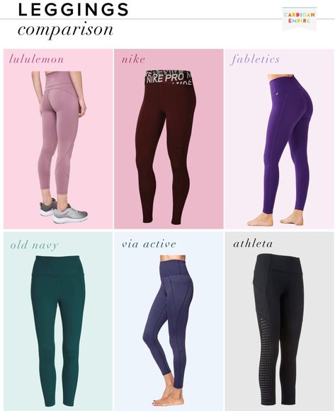 An Honest, Expert Legging Comparison Best Lululemon Leggings, Tight Workout, Exercise Home, Vs Leggings, Albion Fit, Workout Legging, Body Types Women, Lulu Leggings, Seasonal Color Analysis