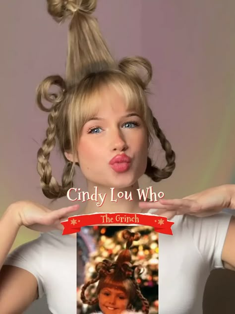 CINDY LOU WHO HAIRSTYLE | Video published by brianabappert | Lemon8 Cindy Lou Costume Diy, Hooville Hair Ideas, Cindi Loo Hoo Hair, Easy Who Hair Dr Suess, How To Do Cindy Lou Who Hair For Kids, Simple Cindy Lou Who Hair, Cindy Lou Who Hair Easy, Cindy Lou Hair Tutorial, Cindy Lou Hair How To Do