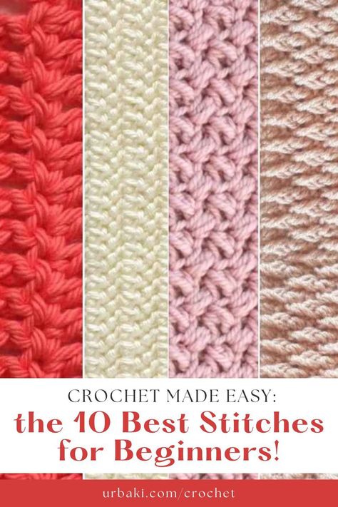 Crochet Stitch Guide For Beginners, Advanced Beginner Crochet, Learning Crochet Stitches, Us Crochet Stitches, Fun Easy Crochet Stitches, Crochet Stiches Explained, Crochet Stitches For Beginners Tutorials, Beginning Crochet Stitches, Types Of Crochet Stitches Simple