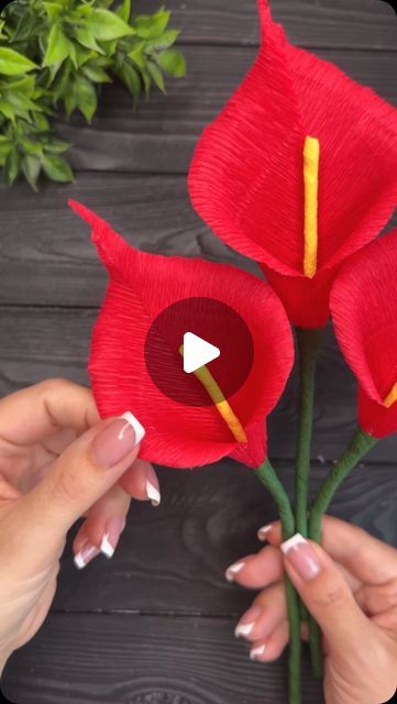 Paper Flowers Crepe, Paper Flowers Gift, Flowers Crepe Paper, Crepe Paper Decorations, Crepe Paper Flowers Tutorial, Crepe Paper Crafts, Crepe Paper Flowers Diy, How To Make Crepe, Crafts Paper Flowers