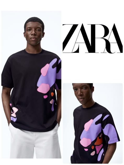 Zara Street Style, Zara 2022, Fashion Website Design, Minimal Shirt Design, Tee Shirt Fashion, 2022 Ss, Shirt Designs For Men, Tshirt Design Men, Concept Clothing