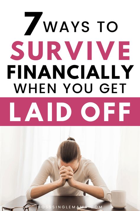 Getting laid off from work can be a punch to the gut financially. Once you get over the initial shock, these tips can help you survive financially until you get back on your feet. #laidofffromwork #jobloss #moneytips #moneyhacks #personalfinance One Income Family, Job Loss, Emergency Savings, Single Mama, Laid Off, Money Moves, Personal Finance Tips, Find Money, Writing Blog Posts