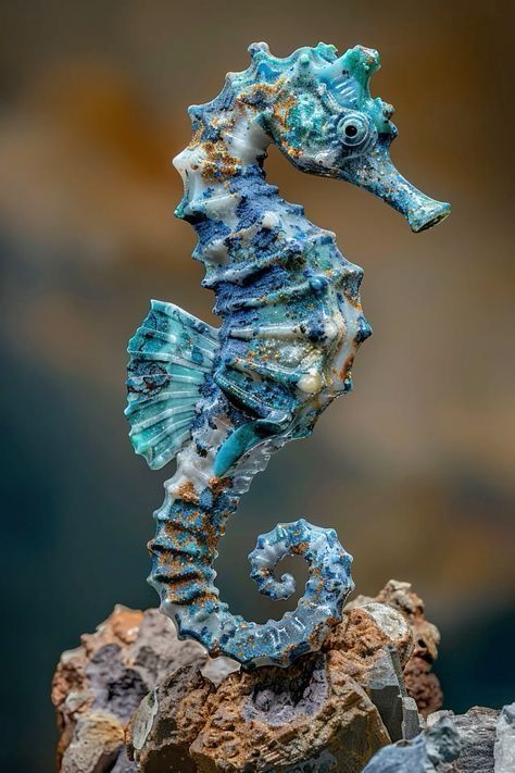 Sea Horses Art, Sea Horse Photography, Seahorse Photography, Sea Dragon Art, Ocean Creatures Art, Seahorse Sculpture, Colorful Seahorse, Blue Seahorse, Sea Creatures Art