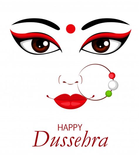 Maa Durga Face, Navaratri Images, Ready Rangoli, Vijaya Dashami, Dasara Wishes, Durga Face, Dussehra Images, Durga Painting, Happy Navratri Images