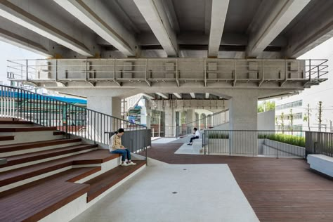 Gallery of Roof Square / HG-Architecture - 14 Highway Underpass Design, Under Bridge Design, Outdoor Auditorium, Housing Masterplan, Elevated Building, Highway Architecture, Urban Spaces Design, Landscape Architecture Diagram, Pedestrian Walk