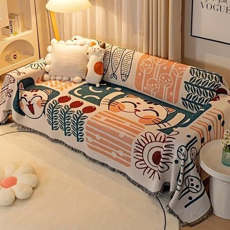 Temu | Explore the Latest Clothing, Beauty, Home, Jewelry & More Fairycore Room, Plaid Sofa, Cottagecore Room Decor, Room Decor Grunge, Sofa Throw Cover, Boho Sofa, Room Decor Dark, Vintage Room Decor, Cozy Sofa