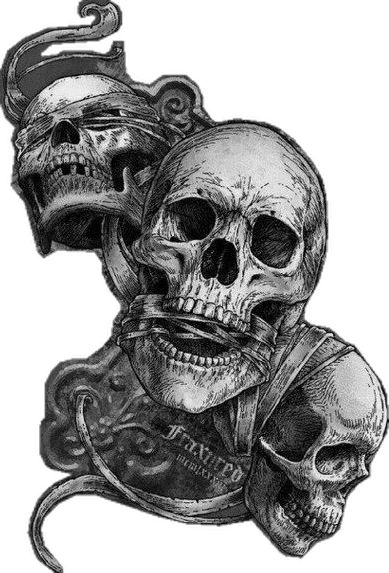 3 Skulls Tattoo Design, Skull Chest Tattoo, Evil Skull Tattoo, Minimalistic Tattoo Ideas, Skull Art Tattoo, Inner Bicep Tattoo, Skull Hand Tattoo, Omerta Tattoo Design, Line Tattoo Ideas