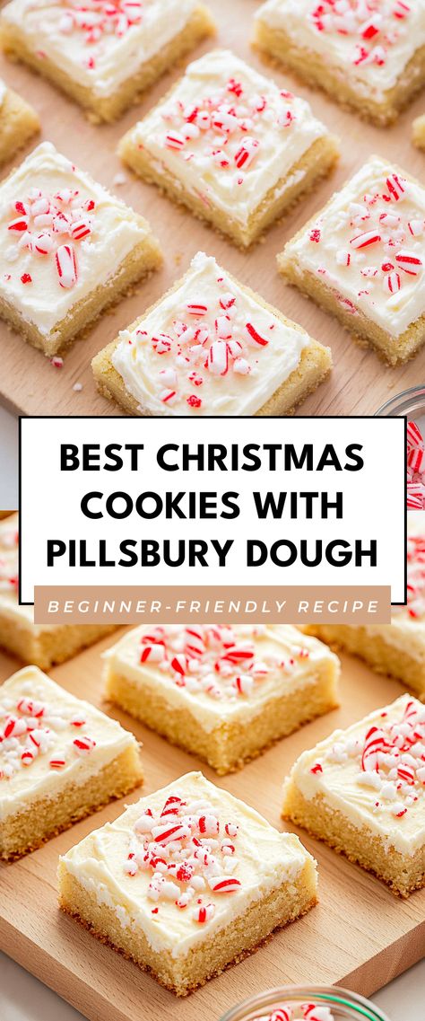 Image for Best Christmas Cookies with Pillsbury Dough Recipes With Pillsbury Cookie Dough, Pillsbury Cookie Dough Recipes, Pillsbury Sugar Cookie Recipe, Pillsbury Christmas Cookies, Simple Christmas Cookies, Yummy Christmas Cookies, Pillsbury Sugar Cookie Dough, Festive Cookie Recipes, Pillsbury Cookie Dough