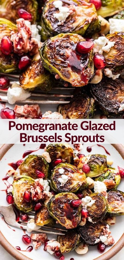 Stuffing With Pomegranate, Roasted Brussel Sprouts With Pomegranate Seeds, Brussel Sprout And Pomegranate Salad, Brussel Sprout Pomegranate Recipes, Roasted Vegetables With Pomegranate, Brussel Sprout Recipes Pomegranate, Fall Pomegranate Salad, Fall Pomegranate Recipes, Winter Brussel Sprouts