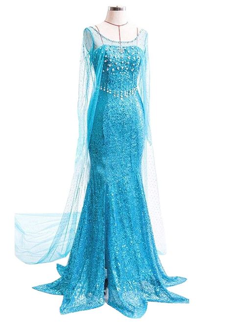 cczwei Womon Halloween Cosplay Frozen Elsa Princess Costume Stage Costume Blue/M *** Look into the image by visiting the link. (This is an affiliate link). Dress With Outer, Snow Queen Costume, Frozen Jr, Princess Elsa Dress, Elsa Cosplay, Frozen Dress, Elsa Costume, Elsa Dress, Queen Costume