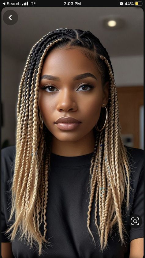 Crochet Braid Styles Braids, Braid Trends 2024, Fall Braids 2024, Braids With Highlights For Black Women, Types Of Braids For Black Women, Blond Box Braids, Short Curly Bobs, Styles For Curly Hair, Curly Bobs