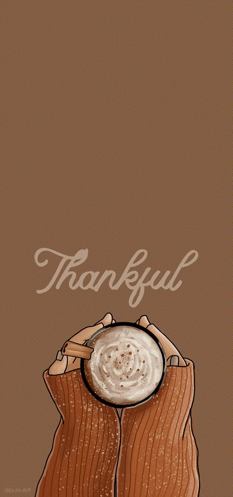 Sweater and Hands Holding Mug Phone Wallpaper with Thankful Text Cozy Thanksgiving Aesthetic Wallpaper, Thanks Giving Phone Wallpaper, November Cute Wallpaper, Thanks Giving Illustrations, Cute Wallpapers November, Phone Wallpaper Thanksgiving, Thankful Wallpaper Aesthetic, Ipad Fall Aesthetic, Awesome Wallpapers For Iphone