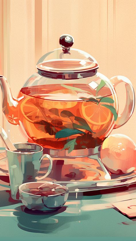 🎯 Next goal - help me reach 1000 subscribers Tranquility Aesthetic Art, Tea Wallpaper Aesthetic, Tea Art Drawing, Tea Art Illustration, Haven Aesthetic, Tea Illustration Art, Tea Aesthetic Wallpaper, Teatime Aesthetic, Teapot Aesthetic