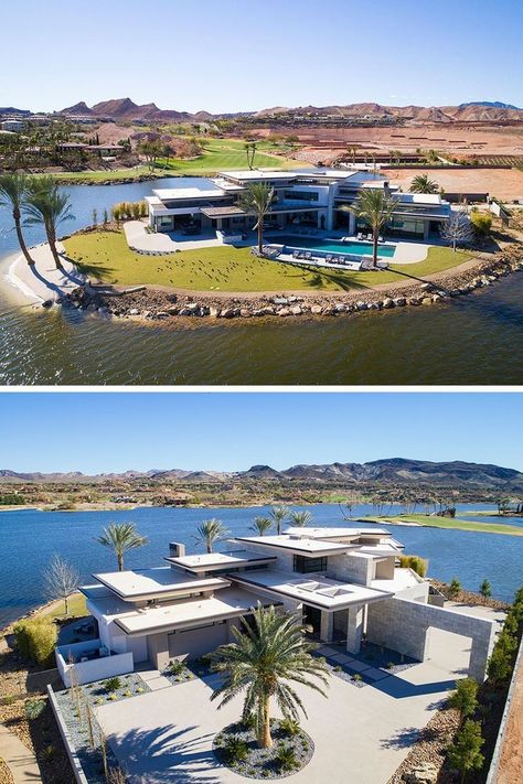 No seriously...get off my island Living On An Island, Island Mansion, Luxury Island, Landscape And Urbanism Architecture, Urbanism Architecture, Mansion Designs, Dream Mansion, Clerestory Windows, Landscape And Urbanism