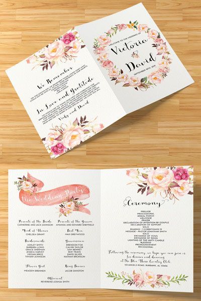 Incorporate a few of your favorite engagement photos into your programs. Wedding Program Booklet, Wedding Booklet, Wedding Invitations Design, Invitations Design, Wedding Ceremony Programs, Ceremony Programs, People Names, Program Ideas, Wedding Prep