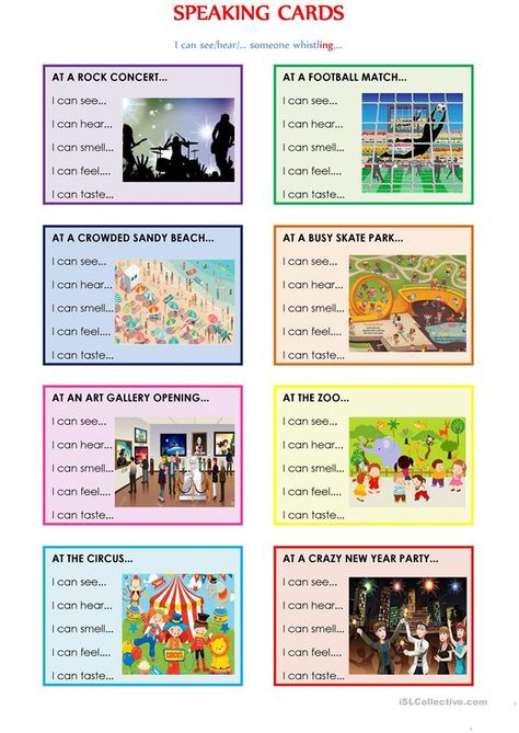 Speaking Worksheet, Speaking Activities Esl, Speaking Activities English, Speaking Cards, Speaking Activity, English Teaching Materials, Conversation Cards, English Games, English Worksheets For Kids