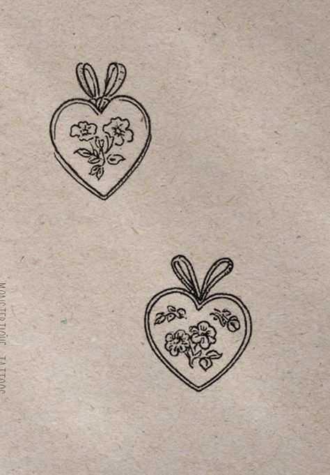 La Rosa Loteria Tattoo, 15 Min Tattoo, Folk Heart Tattoo, Unique Linework Tattoos, Vintage Matching Tattoos, Lacey Heart Tattoo, Shabby Chic Tattoo, Vintage Americana Tattoo, K With Heart Tattoo